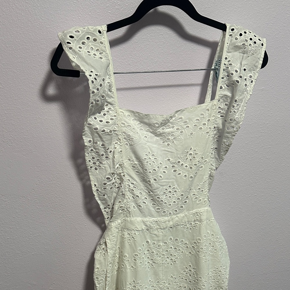 Topshop White Eyelet Jumpsuit - Picture 4 of 16